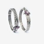 Intricated design with red flower kada (single)