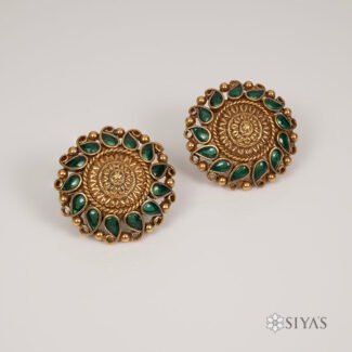Green mango stone studs