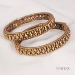 Tribal gold clustered bangle