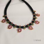 Black thread with mango design